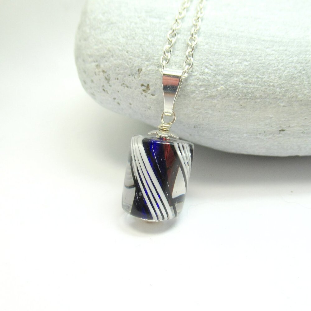 Cane glass pendant